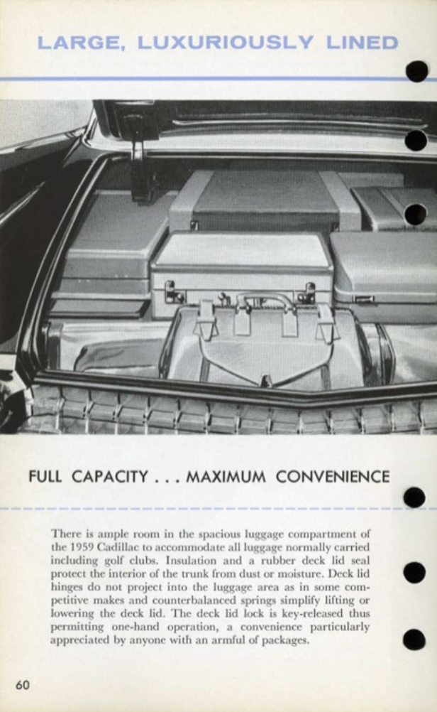 1959 Cadillac Salesmans Data Book Page 122